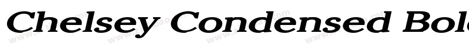 Chelsey Condensed Bold Italic字体转换
